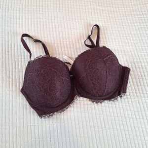 Victoria's Secret Lace Bra - Deep Burgundy Plum